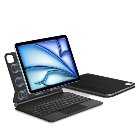 Etui z klawiaturą na iPad Air 10.9'' 2020 / 2022 / iPad Air 11'' 2024 / 2025 Smartcase Magnetic - czarne Etui z klawiaturą na iPad Air 10.9'' 2020 / 2022 / iPad Air 11'' 2024 / 2025 Smartcase Magnetic - czarne