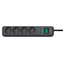 Listwa antyprzepięciowa Eco-Line 4 gniazda 1.5m 13.500A - czarna