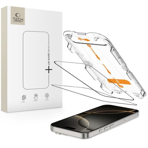 Szkło hartowane na iPhone 16 Pro Max z ramką instalacyjną Quick Set+ - 2 szt. Szkło hartowane na iPhone 16 Pro Max z ramką instalacyjną Quick Set+ - 2 szt.