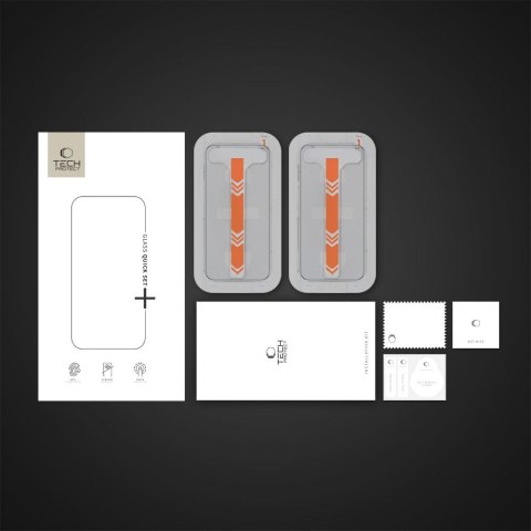 Szkło hartowane na iPhone 16 Pro z ramką instalacyjną Quick Set+ - 2 szt. Szkło hartowane na iPhone 16 Pro z ramką instalacyjną Quick Set+ - 2 szt.