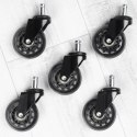 Kółka do Fotela Kauczukowe Obrotowe VILDE Śr. 6,3 cm 5 szt.