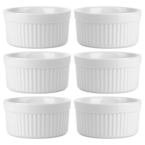 Miseczki do Zapiekania Pieczenia Ceramiczne Białe VILDE 260 ml 6 szt. Miseczki do Zapiekania Pieczenia Ceramiczne Białe VILDE 260 ml 6 szt.