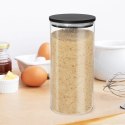 Pojemnik na produkty sypkie szklany z pokrywką i uszczelką 980 ml
