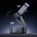 3w1 Ładowarka indukcyjna MagSafe Qi na telefon słuchawki z portem USB-C - czarna