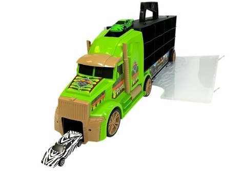 Ciężarówka Transporter Sorter Walizka z Dinozaurami Zielona Ciężarówka Transporter Sorter Walizka z Dinozaurami Zielona
