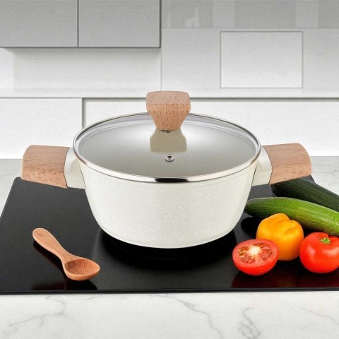 GARNEK MARMURKOWY 20cm Z POKRYWĄ BERGNER BG-34745 NATURALLY GARNEK MARMURKOWY 20cm Z POKRYWĄ BERGNER BG-34745 NATURALLY