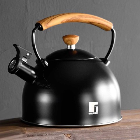 CZAJNIK STALOWY Z GWIZDKIEM 2,3L BERGNER BG-37312 CHARCOAL