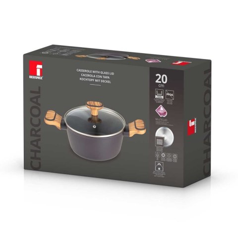 GARNEK MULTICLAD 20cm Z POKRYWĄ BERGNER BG-56036 CHARCOAL GARNEK MULTICLAD 20cm Z POKRYWĄ BERGNER BG-56036 CHARCOAL