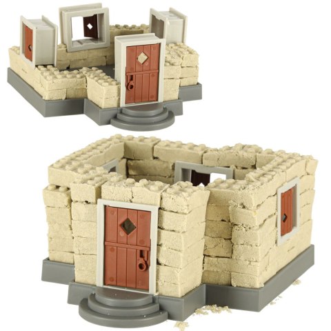 Piasek dla dzieci 750g domek foremki figurki zestaw kreatywny Piasek dla dzieci 750g domek foremki figurki zestaw kreatywny