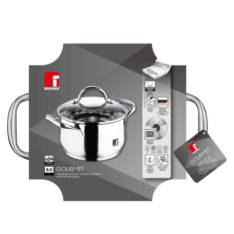 GARNEK STALOWY BERGNER 5,6L GOURMET LINE BG-6508 GARNEK STALOWY BERGNER 5,6L GOURMET LINE BG-6508