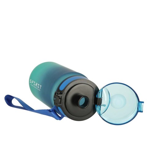Butelka na wodę bidon ze słomką uchwytem sportowy 600ml niebiesko-zielony Butelka na wodę bidon ze słomką uchwytem sportowy 600ml niebiesko-zielony
