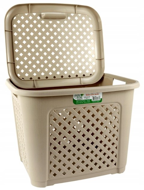 Kosz RATTAN 19L beżowy 28x36x28cm Kosz RATTAN 19L beżowy 28x36x28cm