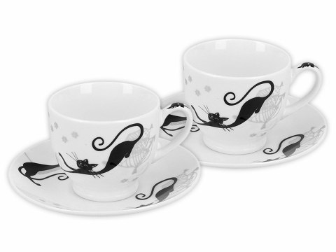 Kpl dwóch filiżanek ze spodkami espresso - Koci świat (CARMANI) Kpl dwóch filiżanek ze spodkami espresso - Koci świat (CARMANI)