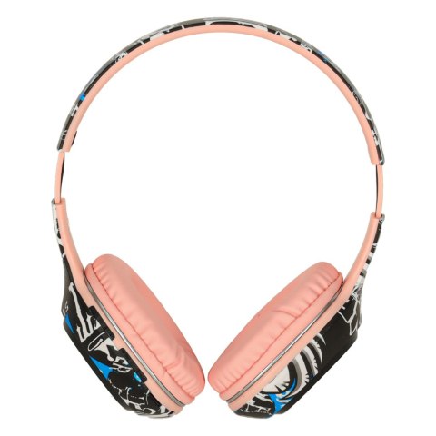Słuchawki bezprzewodowe nauszne Bluetooth Gaming Sport różowe