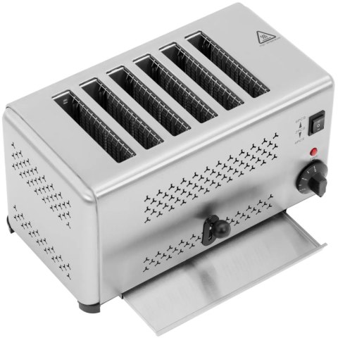 Toster opiekacz kanapkowy do chleba na 6 grzanek 2500 W Toster opiekacz kanapkowy do chleba na 6 grzanek 2500 W