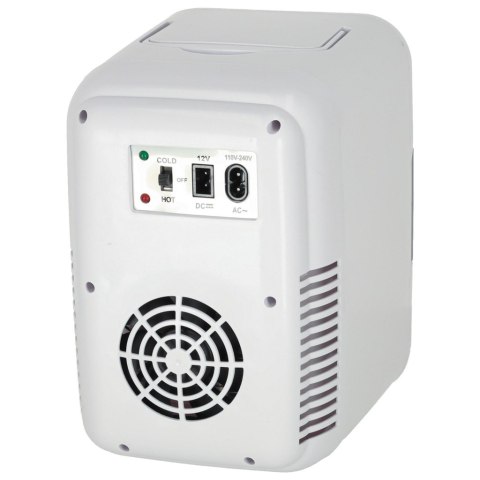 Lodówka turystyczna elektryczna samochodowa mini na jedzenie kosmetyki grzanie chłodzenie 2w1 4L biała Lodówka turystyczna elektryczna samochodowa mini na jedzenie kosmetyki grzanie chłodzenie 2w1 4L biała