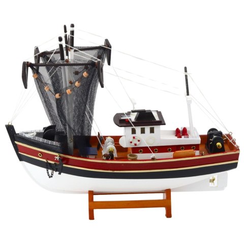 Model Kolekcjonerski Dekoracyjny Statek Kuter Rybacki Sieć Połowowa 38x31cm Model Kolekcjonerski Dekoracyjny Statek Kuter Rybacki Sieć Połowowa 38x31cm