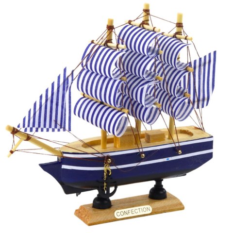 Model Kolekcjonerski Dekoracyjny Statek Żaglowiec Biało-Niebieski 16x15cm Model Kolekcjonerski Dekoracyjny Statek Żaglowiec Biało-Niebieski 16x15cm