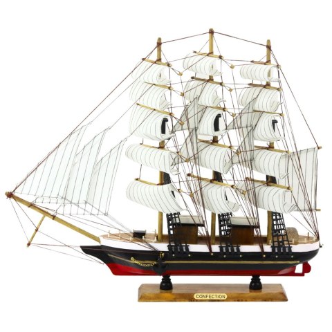 Model Kolekcjonerski Dekoracyjny Statek Żaglowiec Trójmasztowy Biały 53x45cm Model Kolekcjonerski Dekoracyjny Statek Żaglowiec Trójmasztowy Biały 53x45cm