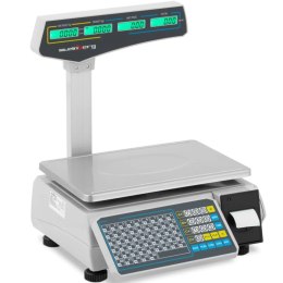 Waga sklepowa handlowa z drukarką etykiet LCD 30 kg / 15 g