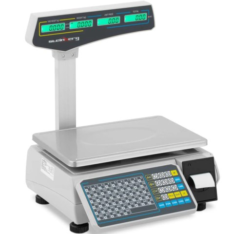 Waga sklepowa handlowa z drukarką etykiet LCD 30 kg / 15 g Waga sklepowa handlowa z drukarką etykiet LCD 30 kg / 15 g