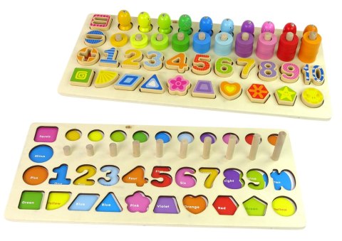 Plansza Drewniana Edukacyjna 4 w 1 Liczby Litery Kształty Sorter Morze Plansza Drewniana Edukacyjna 4 w 1 Liczby Litery Kształty Sorter Morze