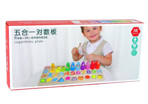 Plansza Drewniana Edukacyjna 4 w 1 Liczby Litery Kształty Sorter Morze Plansza Drewniana Edukacyjna 4 w 1 Liczby Litery Kształty Sorter Morze