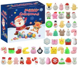 Świąteczne Squishy Gniotki Antystresowe Boże Narodzenie 58 Sztuk