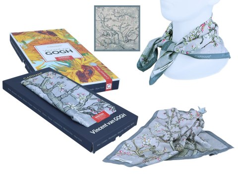 Apaszka - V. van Gogh, Kwitnący Migdałowiec, srebrna (CARMANI) Apaszka - V. van Gogh, Kwitnący Migdałowiec, srebrna (CARMANI)