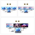 14w1 HUB do 3 monitorów USB-A USB-C DisplayPort HDMI RJ45 SD TF mini jack - szary