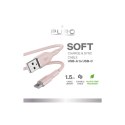 Kabel przewód USB-A - USB-C 1.5m - różowy
