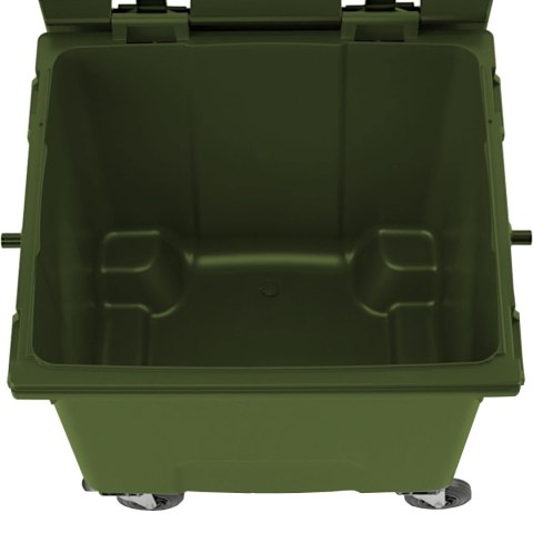 Kontener pojemnik na odpady śmieci komunalne PZH EN 840-2 DIN 1100L - zielony Kontener pojemnik na odpady śmieci komunalne PZH EN 840-2 DIN 1100L - zielony