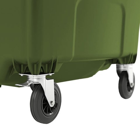 Kontener pojemnik na odpady śmieci komunalne PZH EN 840-2 DIN 1100L - zielony Kontener pojemnik na odpady śmieci komunalne PZH EN 840-2 DIN 1100L - zielony