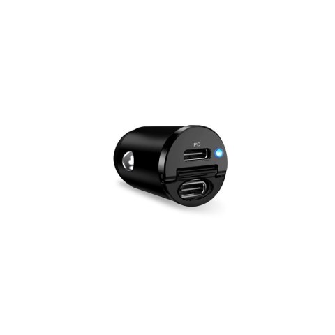 Ładowarka samochodowa 2 x USB-C 30W PD - czarna Ładowarka samochodowa 2 x USB-C 30W PD - czarna