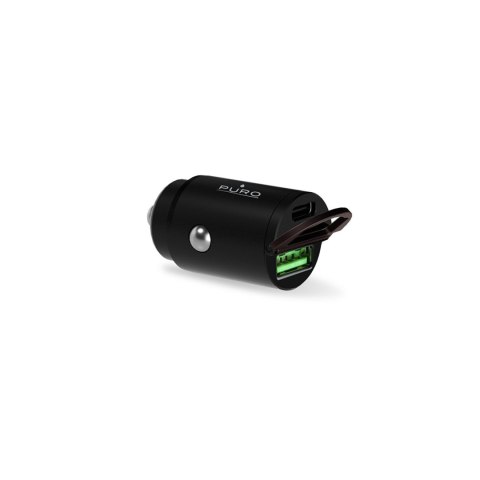 Ładowarka samochodowa USB-C USB-A PD - czarna Ładowarka samochodowa USB-C USB-A PD - czarna