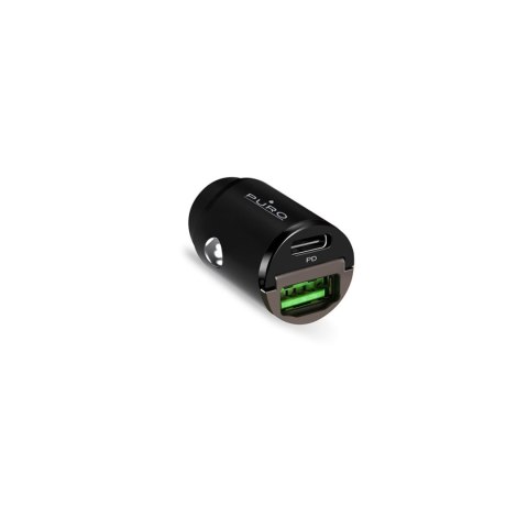Ładowarka samochodowa USB-C USB-A PD - czarna Ładowarka samochodowa USB-C USB-A PD - czarna