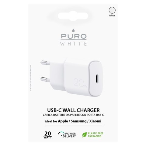 Ładowarka sieciowa USB-C 20W PD - biała Ładowarka sieciowa USB-C 20W PD - biała