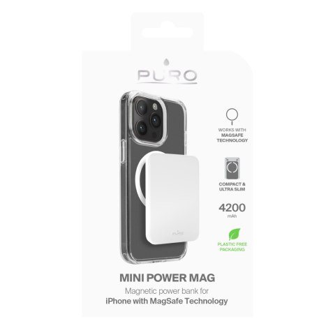 Powerbank 4200mAh USB-C MagSafe Slim Power Mag - biały Powerbank 4200mAh USB-C MagSafe Slim Power Mag - biały