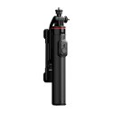 Selfie stick teleskopowy z pilotem + 2x lampka LED stojak tripod na telefon 1.3m - czarny