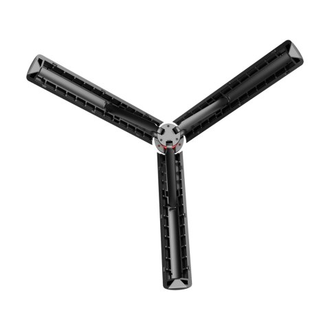 Selfie stick teleskopowy z pilotem + 2x lampka LED stojak tripod na telefon 1.3m - czarny Selfie stick teleskopowy z pilotem + 2x lampka LED stojak tripod na telefon 1.3m - czarny
