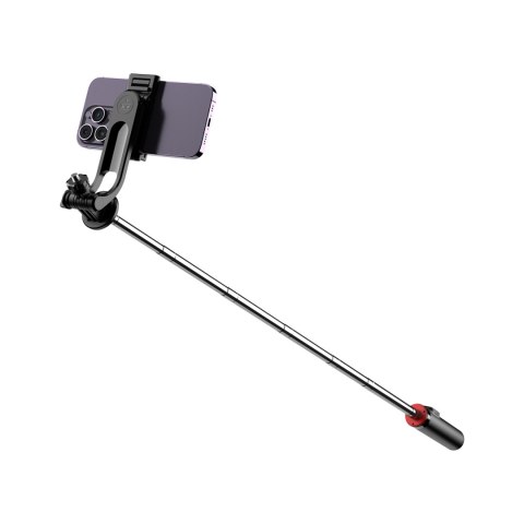 Selfie stick teleskopowy z pilotem stojak tripod na telefon 1.3m - czarny Selfie stick teleskopowy z pilotem stojak tripod na telefon 1.3m - czarny