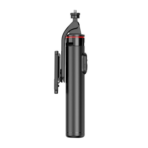 Selfie stick teleskopowy z pilotem stojak tripod na telefon 1.3m - czarny Selfie stick teleskopowy z pilotem stojak tripod na telefon 1.3m - czarny