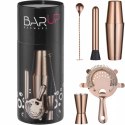 Zestaw barmański w tubie shaker jigger sitko muddler łyżka - miedziany