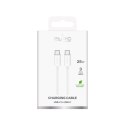 Kabel przewód USB-C TPE 25W 3m - biały