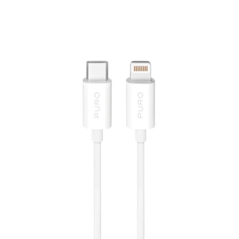 Kabel przewód USB-C - iPhone Lightning TPE 20W 2m - biały Kabel przewód USB-C - iPhone Lightning TPE 20W 2m - biały