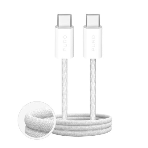 Kabel przewód USB-C w oplocie Fabrik 4 100W 2m - biały Kabel przewód USB-C w oplocie Fabrik 4 100W 2m - biały