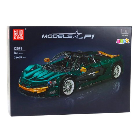 Klocki Konstrukcyjne Samochód Sportowy Zielony 1:8 P1 3268el Klocki Konstrukcyjne Samochód Sportowy Zielony 1:8 P1 3268el