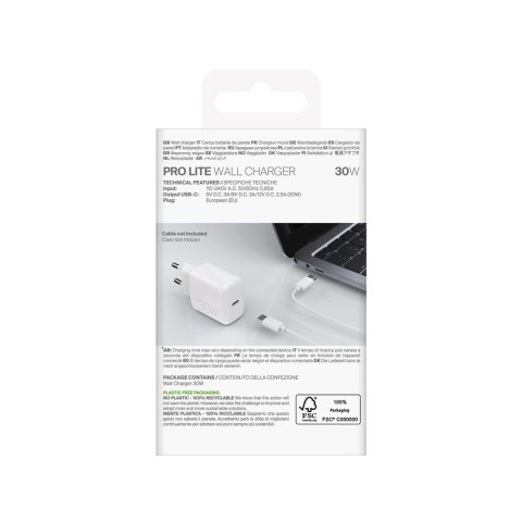 Ładowarka sieciowa USB-C 30W - biała Ładowarka sieciowa USB-C 30W - biała