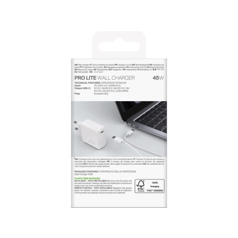 Ładowarka sieciowa kompaktowa USB-C 45W - biała Ładowarka sieciowa kompaktowa USB-C 45W - biała