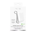 Powerbank 10000mAh USB-A USB-C z wbudowanym kablem - biały